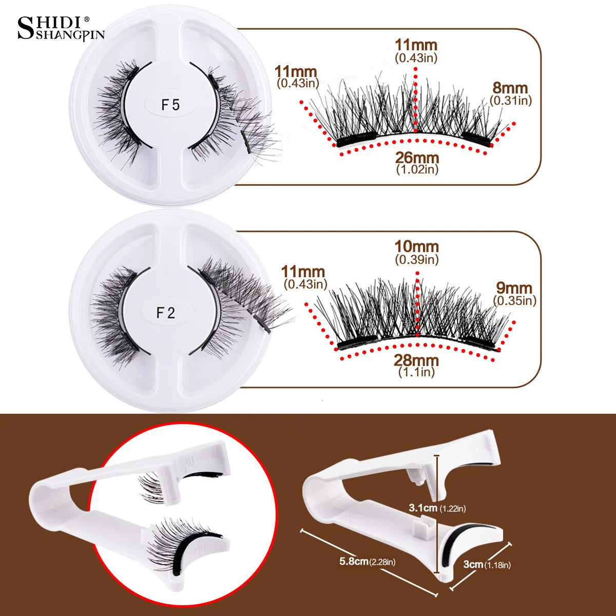 5 Pairs 3D Magnetic Lashes Kit with Curler Natural Soft Magnetic False Eyelashes No Glue Needed Fluffy Reusable Make Up