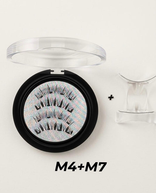 Magnetic Eyelashes 3D Natural False Eyelashes Reusable 4Pcs Magnet Clip Set Lashes Extension Makeup Tweezers Lash Set