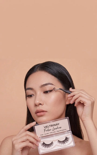 Magnetic Eyelashes - No Glue, No Eyeliner - Natural Look - 3 Styles - Synthetic Fibers - Black - Pair