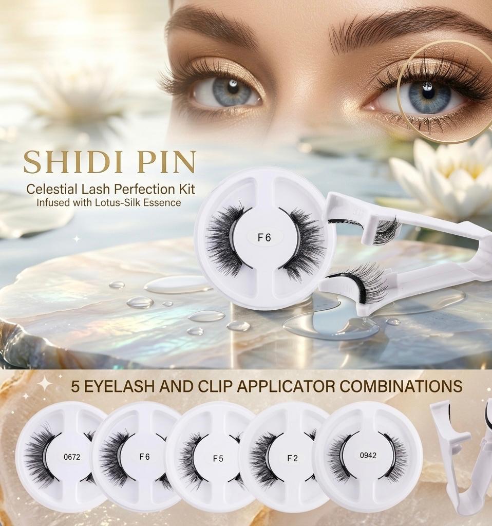 5 Pairs 3D Magnetic Lashes Kit with Curler Natural Soft Magnetic False Eyelashes No Glue Needed Fluffy Reusable Make Up
